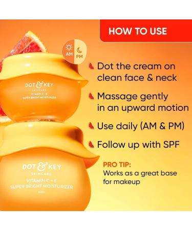 Do.t & Ke.y Vita.min C + E Sorbet Super Bright Moisturizer For Face | Vitamin C Face Moisturizer|Reduces Skin Dullness|Oil Free & Lightweight | For All Skin Types | 60ml 2.02 fl. oz. - Buy Online on GoSupps.com