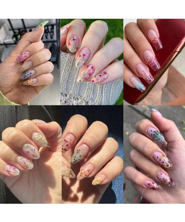 4Box 3D Dried Flowers Nail Art Stickers Natural Floral Decals for DIY Manicure | Colorful Tiny Petals & Crafts for Women - Buy Online on GoSupps.com