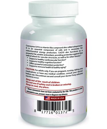 Best Naturals CoQ10 600 mg - Unflavored 60 Capsules (Pack of 1) | Premium Quality Supplement for Heart Health | International Shipping Available - Buy Online on GoSupps.com