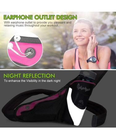 YFK Running Belt Hydration Waist Pack with Water Bottle Holder - Reflective Rose | Men Women Waist Pouch Fanny Bag - Buy Online on GoSupps.com