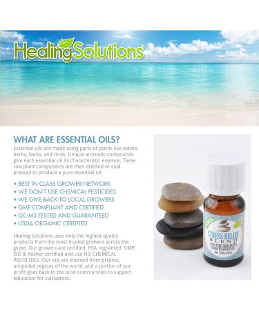 Healing Solutions Stress Relief Blend Essential Oil | 100% Pure Therapeutic Grade | 60ml Aromatherapy Oil for Relaxation & Calm - Buy Online on GoSupps.com