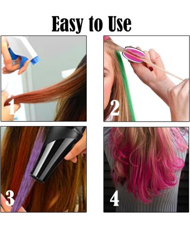 8 Colors Hair Chalks for Girls Kids Washable Portable Temporary Bright Hair Non-Sticky Bright Hair Chalk for Halloween Christmas Makeup Birthday Party Cosplay Styling Dyes Tool - Buy Online on GoSupps.com