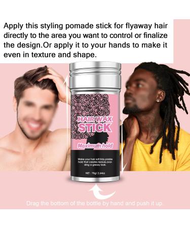 Hair Wax Stick Styling Balm Stick Bangs Anti Frizz Balm Hair Edge Clay Non-greasy Styling Pomade for Flyaway Frizzy Edge 75g - Buy Online on GoSupps.com