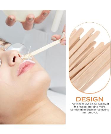 Nolitoy 100 Pcs Wax Stick Applicators - Wooden Spatula for Body Legs Face & Eyebrow Hair Removal - Buy Online on GoSupps.com