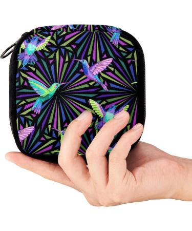 GIAPB Period Bag - Art Colorful Bird Design | Sanitary Napkin Storage & Makeup Pouch - Color1257 - Buy Online on GoSupps.com