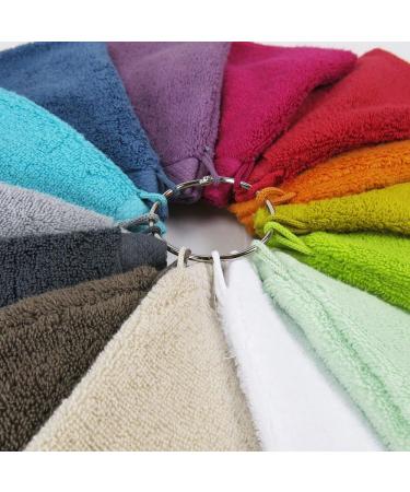 Garnier-Thiebaut Luxuriously Soft Cotton European Shower/Wash Mitts Set of 2 - Cerise (Cherry Red) - Elea Collection - Buy Online on GoSupps.com