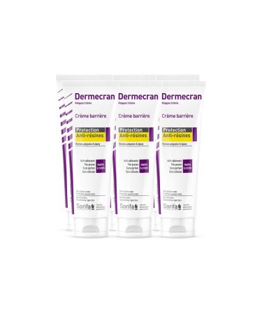 SORIFA Pack of 6 Derm cran Barrier cream - ANTI-RESIN protection POLYESTER EPOXY Hands and body High tolerance - 125 ml tube.