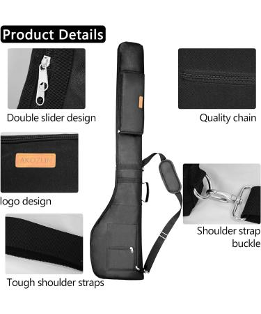 Akozlin Lightweight Golf Carry Bag for 8-10 Clubs | Foldable & Waterproof Sunday Bag with Strap - Black - Buy Online on GoSupps.com