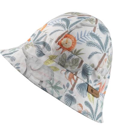 Sterntaler Safarihut Jungle - UV 50+ Unisex Baby Sun Hat | Soft Organic Cotton Headgear for Optimal Sun Protection - 55 White - Buy Online on GoSupps.com