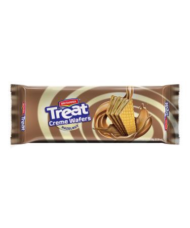 Britannia Treat Hazelnut Wafer Cookies Pack of 24 (24 x 150g) | Delicious Hazelnut Cream Filling | Crispy and Light Wafer Snack