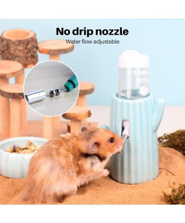 BUCATSTATE Ceramic Cactus Hamster Water Bottle 120ml - Leakproof Guinea Pig & Rabbit Water Feeder (Blue) - Buy Online on GoSupps.com