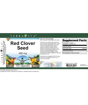 Red Clover Seed - 450 mg (100 Capsules ZIN: 518688) - 3 Pack - Buy Online on GoSupps.com