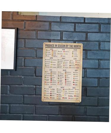 CIYODO Season Fruit Sign Vintage Plant Infographic Veggies Vegetables Fruits Poster Metal Vegetable Fruit Poster Listing Food - Buy Online on GoSupps.com