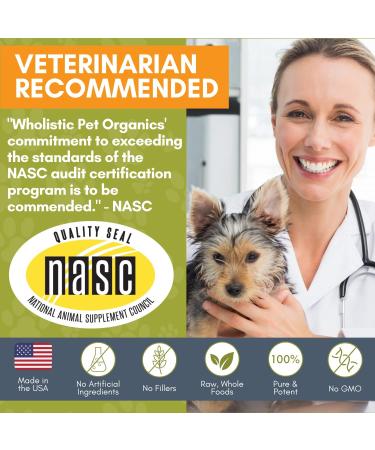 Organic Wholistic Pet Organics Sea Kelp Powder for Dogs - Promotes Healthy Teeth, Thyroid Function, Skin & Coat - Rich in Iodine, Iron, Calcium & Antioxidants - 1 lb - Buy Online on GoSupps.com