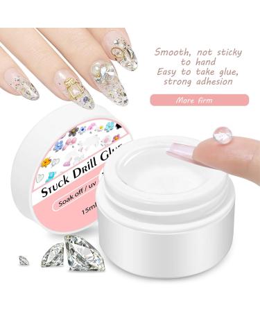5Pcs Super Adhesive Gel Nail Art Stuck Drill Glue | 15ml*5 | Nail Rhinestone Glue for Nails Art Design - Buy Online on GoSupps.com