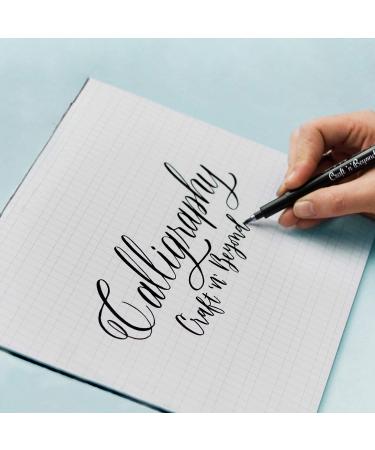 Craft 'n' Beyond Calligraphy Brush Pens Set - Pack of 3 Small, Medium, and Large Markers for Hand Lettering, Art Drawing, Sketching, Scrapbooking, Journaling - Beginner Kit with Fadeproof Black Ink - Buy Online on GoSupps.com
