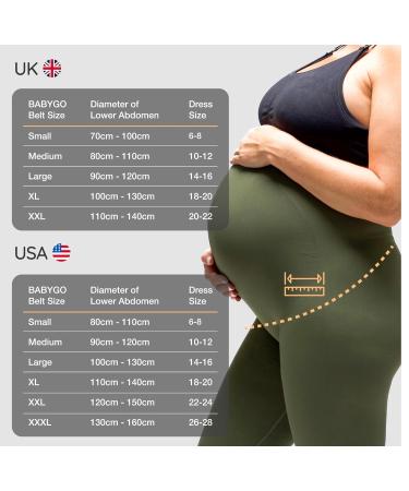 Pregnancy Support Belt Maternity & Postpartum Band + 40 Page Pregnancy Book XL Nude 18-20 100cm-130cm - Buy Online on GoSupps.com