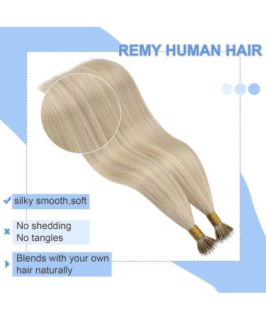 Youngsee Nano Ring Extensions | Real Hair Ash Blonde 35cm | Remy Hair 50g #18/613 | Quality Nano Hair Extensions - Buy Online on GoSupps.com