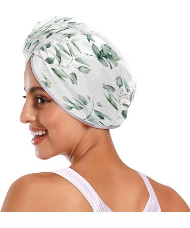 Branch and Leaves Dry Hair Cap - 2 Piece Quick Dry Towel Set with Button Headband | Super Absorbent & Soft | Ideal for International Shipping - Buy Online on GoSupps.com