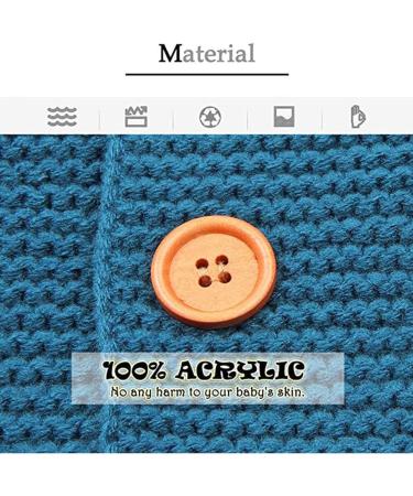 Mimixiong Baby Boy Hooded Cardigan Sweater Jacket - Navy Blue (0-6 Months) - Buy Online on GoSupps.com