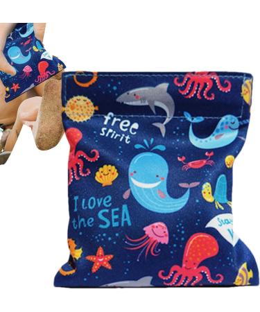 Beach Sand Remover - Cartoon Talc Free Sand Removal Beach Accessories | Sand Removal Beach Accessories Sand Wipe Off Mitt Sand Brush for Beach Feet Beach Vacation Camping Travel Trip - Buy Online on GoSupps.com