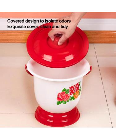 NEDLON Unisex Bedpan Chinese Spittoon with Handle Thicken Chamber Pot with Lids Potty Pee Bucket Portable Toilet for Adults (Color : C) - Buy Online on GoSupps.com