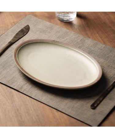 Dinnerware Dishes Plates Fish Plate Ceramic Household Steamed Fish Plate Ceramic Tableware Large Oval Dinner Plate Restaurant Kitchen Retro Flat Plate Dinner Restaurant Family Party Plates (Size : L - Buy Online on GoSupps.com