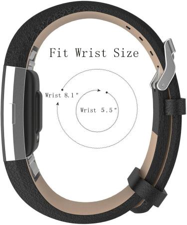 Compatible for Fitbit Charge 2 Bands  VOMA Genuine Leather Replacement Wristband Strap for Fitbit Charge 2 HR Women Men Chocolate Brown - Buy Online on GoSupps.com