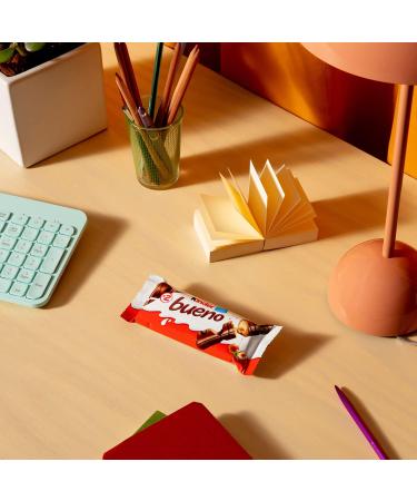 KINDER BUENO Milk Chocolate and Hazelnut Cream Candy Bars 3 Packs 2 Individually Wrapped Bars Per Pack (129g) Kinder Bueno Milk Chocolate 3 Packs (129g) - Buy Online on GoSupps.com
