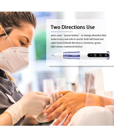Belle 30000RPM Cordless Electric Nail Drill Kit | Portable Manicure Pedicure Tool with 3 Speeds | Wireless Machine for Acrylic Nails | Professional Care at Home or Salon - Purple - Buy Online on GoSupps.com