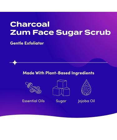 Zum Face Sugar Facial Scrub with Charcoal - 4 oz | Exfoliating and Cleansing Mindfully - Buy Online on GoSupps.com