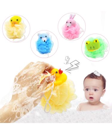 Set of 5 Star Loofah Bath Sponge Shower Poufs for Men and Women - Exfoliating Body Scrubber for Silky Skin - XL 80g/Pcs - Full Cleanse & Lather - Buy Online on GoSupps.com