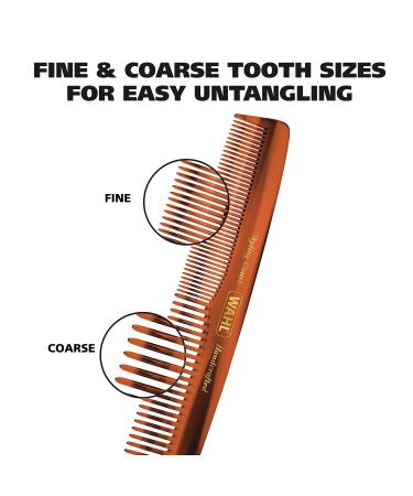 Wahl Beard Mustache & Hair Styling Comb for Men - Handcrafted Cellulose Acetate - Smooth Rounded Teeth - Model 3328 - Buy Online on GoSupps.com