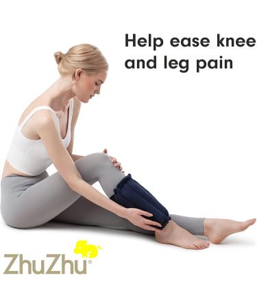 Zhu-Zhu Microwavable Knee & Leg Pad | Navy Fleece Wheat Bag for Pain Relief - Buy Online on GoSupps.com