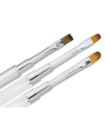 Premium Design Gel Brush Set Nail Design Fine Hair Brush Set - Pack of 3