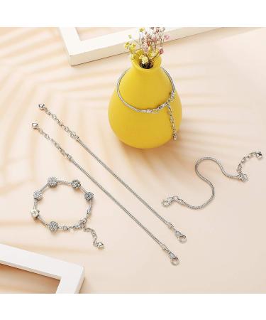 20 Pieces 7.87 Snake Chain Charm Bracelets - Stainless Steel DIY Bracelet Chains for Women's Jewelry Making (Silver) - Buy Online on GoSupps.com