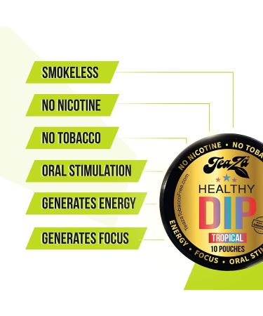 TeaZA Herbal Energy Tropical Pouch Nicotine Free - 8 Pack - Buy Online on GoSupps.com