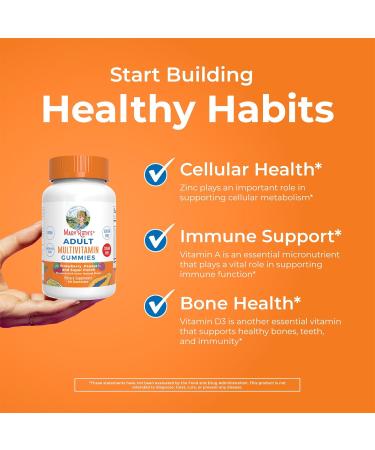 MaryRuth Organics Multivitamin for Women and Men | Sugar Free | Adult Multimineral Gummy with Vitamin C | D and E | B Vitamins | Biotin | Zinc | Vegan | Non-GMO | Gluten Free | 60 Count - Buy Online on GoSupps.com