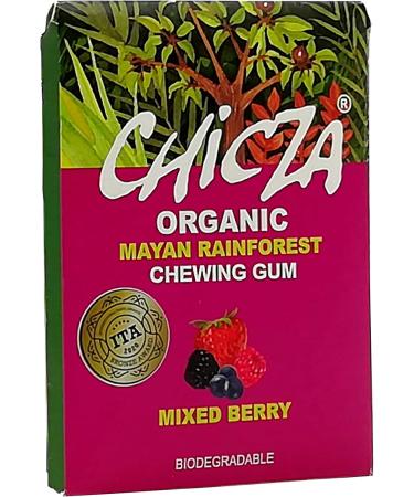 Chicza Organic Chewing Gum Red Fruits Certified Organic and Kosher Biodegradable Pack of 3 x 30g - Buy Online on GoSupps.com