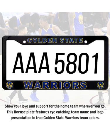 Golden State Warriors License Plate Frame - Black, 12.25 x 6.25 - Ideal Gift for Sports Fans - Slim Design - Buy Online on GoSupps.com