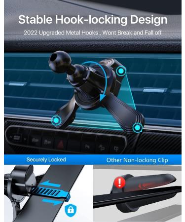 Andobil Car Vent Phone Mount 2022 Upgrade | Sturdy & Stable Universal Vent Clip Cell Phone Holder | Compatible with iPhone 14 Pro Max, 14 Pro, S22, S21 | 360 Adjustable Holder - Buy Online on GoSupps.com