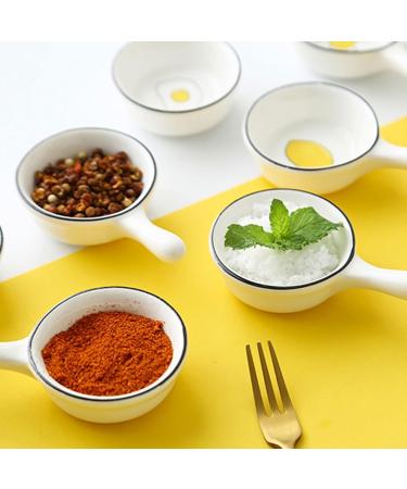 Fruit Bowl Snack Containers Ceramic Dipping Bowl with Handle Sushi Dipping Bowl Multifunctional Serving Plate for Soy Sauce Ketchup and Seasonings Breakfast Bowls (Color : A) (C) - Buy Online on GoSupps.com