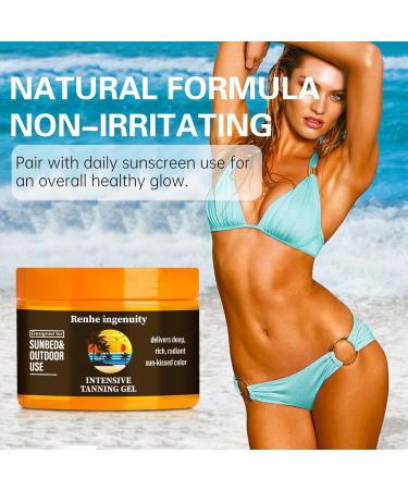 Intensive Tanning Gel 150ml | Natural Tanning Accelerator for Sunbeds & Outdoor Use | Carrot & Brown Tanning Luxe Gel - Buy Online on GoSupps.com