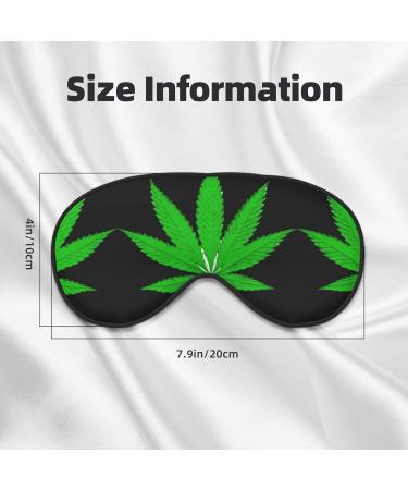 SSIMOO Green Leaf Print Ultra-Soft Light-Blocking Eye Mask for Optimal Comfort & Restful Sleep - International Shipping Available - Buy Online on GoSupps.com