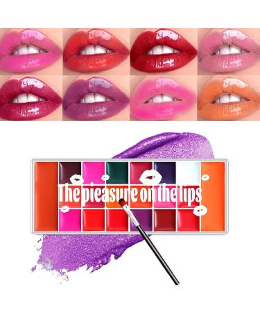 Colored Lip Gloss 20 Shades of Shiny Lip Balms Long-Lasting Matte Tinted Eyeshadow for Evenings - Teen Dates - Creamy Texture - Buy Online on GoSupps.com
