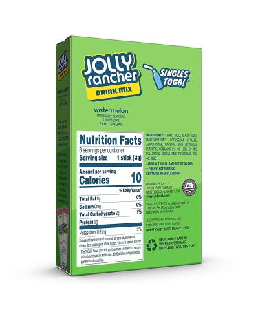 Jolly Rancher Watermelon Singles to Go - 24 Packets, 6 Count per Box (Pack of 4) - Buy Online on GoSupps.com
