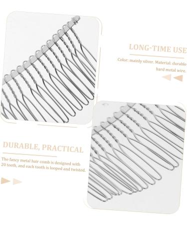 Beatifufu 20 Clear Hair Clips Metal Hair Leather Lighter Pouch Hair Jewelry Hair Accessories for Women Wedding French Twist Side Comb Metal Wide Veil Combs for Brides Wire Headband Chic Miss - Buy Online on GoSupps.com