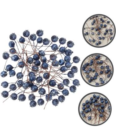 HOMSFOU 100pcs Simulation Blueberry Decoration Artificial Plants Flowers Artificial Berry Stem Embellishments for Crafting Fake Berry with Stem Fake Berry Twig Foam Christmas Small Fruit - Buy Online on GoSupps.com