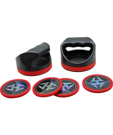 Hathaway Arcade Air Hockey Set - 4 Strikers, 3 Pucks - Black/Red - Buy Online on GoSupps.com