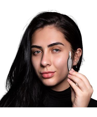 Merheje Professional Eyebrow Anatomic Tweezer Kit - Stainless Steel Slant Tip for Precision Hair Removal - Self Care Eyebrow Puller in Gray - Buy Online on GoSupps.com